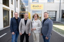 Geschäftsführer Gerhard Patek, Geschäftsführer Andreas Mössner, Landeshauptfrau Johanna Mikl-Leitner und Geschäftsführer Markus Graf (v.l.n.r.)