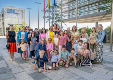 Die Kinder und Jugendlichen des Ambulatoriums Sonnenschein beim Besuchstag im Landhaus St. Pölten.