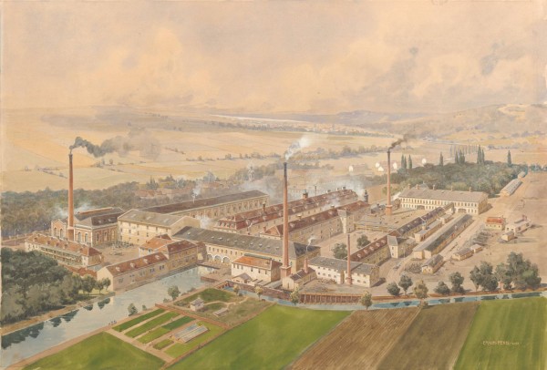 Papierfabrik Klein-Neusiedl, Aquarell