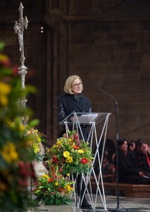 Landeshauptfrau Johanna Mikl-Leitner bei ihrer Rede im Stephansdom: „Wir brauchen die christlichen Werte heute mehr denn je.“