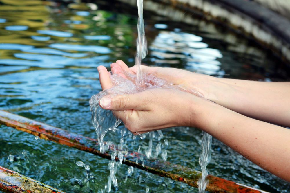 Foto Hände und Wasser